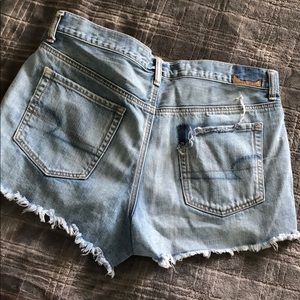 High Rise Festival Distressed Jean Shorts